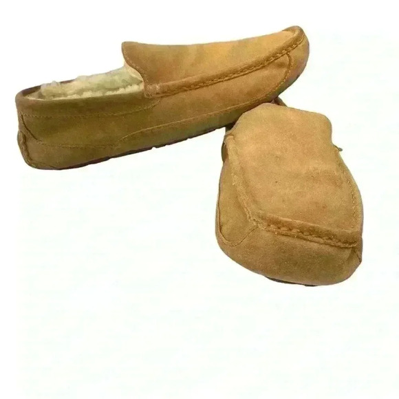 UGG ASCOT chestnut color, suede warm, cozy wool rubber bottom slipper, SIZE 11 - Picture 8 of 9